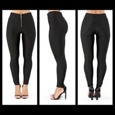 Nwot Fashion Nova Better Days Front Zip Leggings In Size Small Color Black Fashion Nova Pants, Better Days, Better Day, Going Out Outfits, Fashion Nova, Pant Jumpsuit, Black Color, Going Out, Women's Fashion