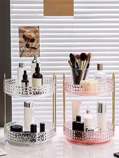 1pc 360° Rotating Makeup Organizer - DIY Adjustable Carousel Spinning Rack Cosmetics Display Rack Perfume Organiser, Spinning Bathroom Countertop Vanity Shelf, Table Decor,Ultra-Large Capacity Beauty Storage Box Multicolor    PET Tribal    Storage & Organization, size features are:Bust: ,Length: ,Sleeve Length: Perfume Organiser, Diy Makeup Organizer, Rotating Makeup Organizer, Vanity Shelf, Countertop Vanity, Vanity Shelves, Makeup Organization Diy, Perfume Organization, Organizer Diy