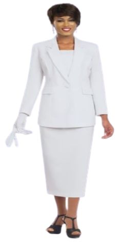 White two piece Usher Suit with faux cami Fitted Sets With Button Closure And Lapel Collar, Career Suits With Lapel Collar And Hidden Button Closure, Career Suits With Hidden Button Closure And Lapel Collar, Career Suits With Single Button And Lapel Collar, Notched Solid Color Formal Blazer, Solid Notched Blazer For Formal Occasions, Elegant Tailored Set With Double Button Closure, Fitted Semi-formal Pantsuit With Button Closure, Classic Long Sleeve Office Sets