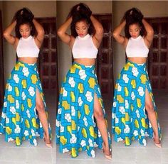 Slit on maxi skirt Linen Wrap Skirt, Skirt Inspiration, African Skirts, Ghanaian Fashion, African Inspired Fashion, African Print Dresses, African Men Fashion, Africa Fashion, African Dresses For Women