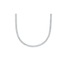 Total Carat Weight of Emerald Lab Grown Diamonds: 29.5 Diamond Tennis Necklace, Tennis Necklace, Emerald Diamond, Lab Diamonds, Emerald Cut, Diamond White, Lab Grown, Lab Grown Diamonds, Emerald