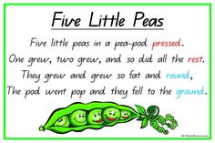 three peas in a pea pod poem for kids to learn how to read and write