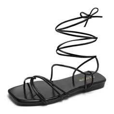 PRICES MAY VARY. Unique Design: Trendy split toe design adds a unique touch to your look Closure Type: Lace-up strappy closure provides a secure and adjustable fit FASHION & CASUAL: This comfortable sandal is perfect for casual walking around in summer. This will match and upgrade your casual or formal outfits and offer all-day comfort Occasion: Versatile sandals that can be dressed up or down for any occasion: Daily activities/office/travel/dress/party Materials: Made with durable materials for Roman Shoes, Roman Sandals, Strappy Sandals Flat, Sandals Flats, Sandals Outfit, Formal Outfits, Travel Dress, Office Travel, Fit Fashion