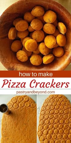 how to make pizza crackers in the shape of circles with instructions for making them