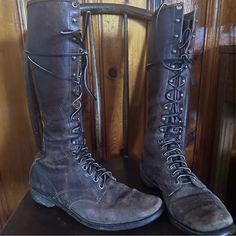 Vintage Chippewa Boots Made In The Us , See Photos For Flaws. Brand New Leather Laces From Montana Leather Company. Fit Women 10-11 Lineman Redwing Gloria Heritage Vintage Union Made. Vintage Shoes With Wear That Represents That. Reposhing This Item I Purchased From @Loons_nest. Loved It, But Ready To Rotate For Something New. Questions? Leave A Comment Below! Vintage Lace-up Boots With Leather Footbed, Vintage Leather Boots With Vibram Sole, Knee-high Leather Sole Boots For Walking, Knee-high Boots With Leather Sole For Walking, Knee-high Walking Boots With Leather Sole, Vintage Lace-up Boots With Leather Footbed And Plain Toe, Leather Boots With Lacing And Plain Toe, Vintage Lace-up Boots With Snip Toe And Leather Sole, Vintage Closed Toe Boots With Vibram Sole