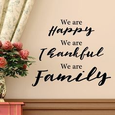 we are happy, we are beautiful, we are family wall decal sticker