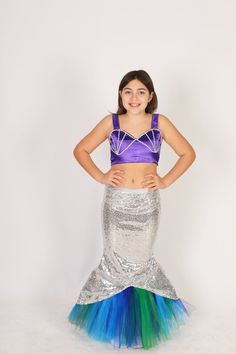 This wonderful mermaid costume would make a fun and cute gift for your child. You will make your child happy. You can use this costume in parties, halloween and various events. It is made of quality satin and tulle fabric. You can iron comfortably. The costume is a dress with a zipper on the back and elasticated sleeves for comfortable use. Color change can be made according to your request. The shoes you see in the product are used for visual purposes. It is not included in the product. Please Kid Costumes, Handmade Girls Dress, Girls Costumes, Handmade Mermaid, Mermaid Costume, Halloween Costumes For Girls, Party Entertainment, Mermaid Party, Tulle Fabric