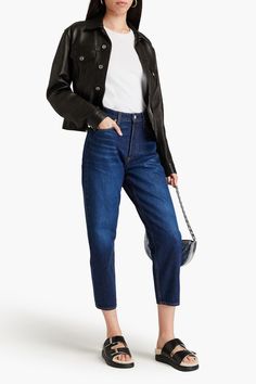 Find RAG & BONE Alissa Cropped Highrise Tapered Jeans on Editorialist. Tapered jeans denim cropped belt loops high-rise cut multipockets button and concealed zip fastening at front mid-weight, non-stretchy fabric machine wash Tapered Jeans, Light Denim, Dark Denim, Jeans Denim, Rag & Bone, Straight Jeans, Denim Jeans, Zip Ups, Black Jeans