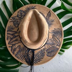 This Hat is Burned using Pyrography Techniques. Each Hat burned is drawn freehand therefore each one is a ONE of a KIND. Hats are all sprayed for weather and wear. Each Hat comes with a handcrafted Macrame Wall Hanger & a Signature Dust/Travel Bag. Pyrography Techniques, Macrame Wall Hanger, Velvet Hat, Wide Brimmed Hats, Brim Hat, Pyrography, Macrame Wall, Wall Hanger, Wide Brimmed