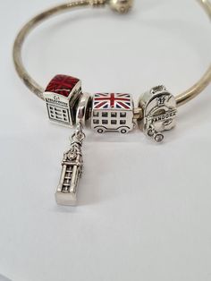 Pandora / New Bracelet Charms / Beads / Fully Stamped / Sterling Silver /GIFT POUCH INCLUDED BOX NOT INCLUDEDBRACELET NOT INCLUDED New Pandora Charms, Travel Bracelet, Telephone Booth, Charms Pandora, Bracelet Pandora, London Bus, Bracelet Charms, Pandora Bracelet Charms, Pandora Silver