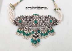 Pacchi setting flat diamond and double cut diamond choker new design. Visit us for full range Video call no 990 990 3063 and 8125 782 411. Emerald Choker, Victorian Style Jewelry, Diamond Necklace Designs, Silver Wedding Jewelry, Indian Jewellery Design, Kundan Jewellery