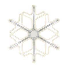 a white snowflake on a white background with some lights in it's center