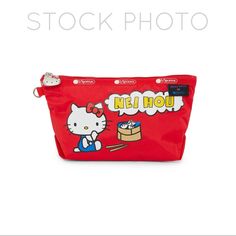 Lowest Price Brand New Authentic Limited Edition Lesportsac X Hello Kitty Sloan Nylon Cosmetic Bag. Purchased From Another Posher And Never Used. Price Is Firm To Make Back What I Paid. Offers Will Be Respectfully Declined. No Trades. Sanrio Nei Hou No Poshmark Account? No Problem! Sign Up And Use Referral Code Mikmikachu To Receive $10 Off Your First Purchase. 45th Anniversary, Grey Quilt, Denim Day, Travel Purse, Makeup Bags Travel, Makeup Pouch, Cosmetic Pouch, Travel Pouch, Rainbow Stripes