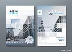 a set of two brochures with city buildings