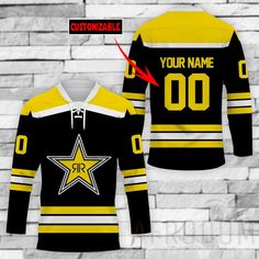 Personalized Rockstar Energy Drink Hockey Jersey Rockstar Energy Drink, Rockstar Energy Drinks, Motocross Jersey, Rockstar Energy, Sports Store, Hockey Fans, Energy Drink, Hockey Jersey, Energy Drinks