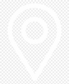 a white map pointer icon on a transparent background png - location marker clipart