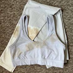 Matching Offline By Aerie Sports Bra (Size L) And Leggings (Size M) Set. Sports Bra Gently Worn, Leggings Never Worn. Color Is Primarily Off White/Beige With A Tie Dye Pattern Stretch Cotton Sports Bra For Yoga, Stretch Cotton Yoga Pants Sportswear, Fitted Cotton Activewear For Light Exercise, Stretch Cotton Yoga Pants For Workout, Cotton Activewear For Light Exercise, Stretch Cotton Activewear For Light Exercise, Comfortable Cotton Yoga Pants For Workout, Offline By Aerie, Tie Dye Pattern