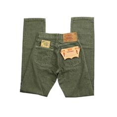 Vintage Levi’s 501 Deadstock Green Button Fly Jeans. These Amazing 501’s Are A Gorgeous Green Denim That Has A Classic 501 Button Fly Closure And A Straight Leg Fit. 501’s Have Such A Flattering Fit That Can Be A Mid-High Rise Depending On Your Body. Made From 100% Cotton, Made In The Usa In 2001 And In Great Deadstock Condition 10/10 With Original Tags And With Little To No Wear. Tag Reads Size W24 L32 “For Women” But Please Compare To Measurements Below For The Best Fit! Waist: 23”/24” Hips: 3 Green Corduroy Levis, Classic Cotton Jeans With Snap Buttons, Classic Fitted Jeans With Snap Buttons, Classic Levi's Bottoms With Button Closure, Fitted Levi's Jeans With Buttons, Classic Green Cotton Jeans, Classic Levi's Bottoms With Buttons, Vintage Fitted Jeans With Button Closure, Levi's Vintage Jeans With Button Closure