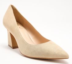 Is there a more perfect pump? With a sculpted yet stable heel that's just the right height, these suede stunners are made for office days and evenings out. Subtle sophistication and savvy style? Nailed it. From Vince Camuto. Suede Pumps, Fashion Nails, Vince Camuto, Nailed It, Block Heels, Fashion Shoes, Leather Upper, Loafers, Pumps