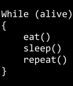 the words while alive and eat sleep repeat in white on a black background with an image of