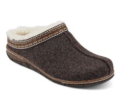 Offering supreme comfort with an easy-going vibe, these slip-on clogs boast a cozy faux fur lining and a stylish ribbon trim to elevate this laid-back look. From Earth Brands Footwear. Slip-on Indoor Clogs, Cozy Winter Slip-on Clogs, Winter Slip-on Slippers With Faux Fur Trim, Comfy Slip-on Winter Clogs, Comfortable Winter Slip-on Clogs, Cozy Winter Clogs With Rubber Sole, Comfortable Slip-on Clogs With Faux Fur Lining, Comfortable Clogs With Faux Fur Lining, Winter Slip-on Clogs With Faux Fur Lining