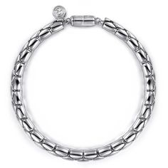 925 Sterling Silver Tubular Chain Bracelet (8") White Gold Jubilee Chain Link Bracelet, Timeless Sterling Silver Jubilee Bracelet With Oval Links, Luxury Sterling Silver Bracelet With Oval Link, White Gold Link Charm Bracelet With Jubilee Design, Sterling Silver Jubilee Chain Bracelet With Oval Links, White Gold Jubilee Link Charm Bracelet, Luxury Silver Link Diamond Bracelet, White Gold Jubilee Chain Bracelet With Oval Links, Modern White Gold Sterling Silver Tennis Bracelet