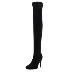 PRICES MAY VARY. Heel measures approximately 3.5’’ 【Stiletto heel】Elegant stiletto high heel and classic pointy design makes you look taller and slimmer, the women's thigh-high boots will add sexy elegance to your temperament. 【High quality material】Made of soft, smooth suede/PU upper, the fabric is elastic and better fits your legs. The lining is skin-friendly and comfortable. 【Easy to wear】Equipped with side zippers, easy to wear and take off without sacrificing stylish style. 【Perfect match】T Look Taller And Slimmer, Womens Thigh High Boots, Black Heeled Boots, Black High Heel Boots, Fall Winter Wardrobe, Black Heel Boots, High Heels Stilettos, Thigh High Boots, High Heel Boots