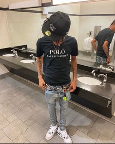 59 Fifty Hats, Drippy Outfit Men, Black Men Birthday Outfit, Drip Usa, Ralph Lauren Men Outfits, Rapper Style, Black Dude, Rapper Outfits