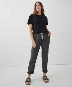 Women's Storm Daily Twill Pant L. Super soft organic women's Daily Twill Pant from Wear PACT. Fair Trade Factory. GOTS Certified Organic Cotton Casual Everyday Bottoms In Organic Cotton, Casual Organic Cotton Bottoms For Everyday, Comfortable Everyday Organic Cotton Bottoms, Comfortable Organic Cotton Bottoms For Everyday, Comfortable Pants With Comfort Waistband, Relaxed Fit Organic Cotton Bottoms, Casual Organic Cotton Relaxed Bottoms, Casual Relaxed Fit Organic Cotton Bottoms, Casual Bottoms With Straight Hem For Gatherings