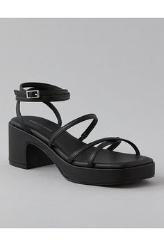 Vegan leather upper/Adjustable ankle strap/Open toe/Rubber sole Trendy Adjustable Ankle Strap Sandals, Trendy Ankle Strap Sandals, Synthetic Sandals With Strap And Round Toe, Round Toe Sandals With Strap, Adjustable Platform Sandals With Round Toe, Leather Ankle-high Sandals With Stacked Heel, Adjustable Strappy Platform Sandals, Adjustable Ankle Strap Sandals With Heel Strap, Medium Width Ankle Strap Sandals With Adjustable Strap