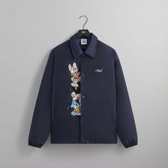 Brand New Kith x Disney  Mickey & Friends  Nylon Coaches Jacket  Medium  Nocturnal Click here to see all of my listings. Thank you! Celebrating 100 Years, Coaches Jacket, Custom Embroidered Patches, Edge Stitch, Magic Shop, Coach Jacket, Satin Stitch, Mickey And Friends, Disney Magic