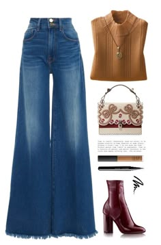 70s Inspired Outfits, Wedges Sneakers, Heel Wedges, Looks Jeans, Mode Hippie, 70s Inspired Fashion, Bottom Jeans, Sleeveless Turtleneck