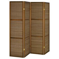 Enhance your space with this four-panel privacy screen, designed to offer both style and functionality. The FSC-certified solid pine wood frame ensures an eco-friendly choice, while the bamboo panels bring a natural, textured look to any room. Perfect shoji folding screen, this divider adds a sense of separation without sacrificing design. Its lightweight, foldable construction allows for easy repositioning wherever you need it. This bamboo room divider effortlessly blends form and function, cre Room Divider Folding, Bamboo Room Divider, Bamboo Panels, Folding Screen, Bathroom Refresh, Privacy Screen, Lighting Sale, Game Room Furniture, Outdoor Shade