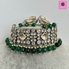 Green Moissanite Polki Dual tone necklace, Polki Kundan Necklace, Sabyasachi Necklace, Semi Precious, Bollywood Pakistani Jewelry, Bridal Necklace Regular Size And Adjustable Ships from California, USA Delivery in 2-5 business days in the USA. Other designs can be found here https://www.etsy.com/listing/1336695447/premium-dual-tone-uncut-polki-kundan?click_key=a1a41950f49b59c719f69a93a9c0999840523ce6%3A1336695447&click_sum=c471425b&ref=shop_home_active_12&pro=1&frs=1&sts=1 https://www.etsy.com/listing/1336700613/premium-dual-tone-uncut-polki-kundan?click_key=e4f607c174017d368e2cd6c78c2bb20e0f205c2a%3A1336700613&click_sum=bb9830c3&ref=shop_home_active_13&pro=1&frs=1&sts=1 Pakistani Jewelry Bridal, Sabyasachi Necklace, Bridal Jewelry Pakistani, Sabyasachi Bridal, Bollywood Bridal, Green Moissanite, Jewelry Pakistani, Pakistani Style, San Ramon