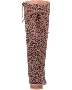 Dingo Women's Alameda Western Boots - Round Toe, Leopard Fitted Brown Lace-up Knee-high Boots, Knee-high Lace-up Boots With Zipper For Fall, Fall Wide Calf Knee-high Lace-up Boots, Fall Lace-up Knee-high Boots With Lacing, Brown Wide Calf Knee-high Lace-up Boots, Fall Brown Boots With Front Lace-up Fastening, Brown Knee-high Wide Calf Lace-up Boots, Brown Boots With Front Lace-up Fastening For Fall, Fall Knee-high Platform Boots With Lacing