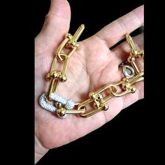 Metal: 18K Yellow Gold | 18K Rose Gold Style: Bracelet Chain Link Size: 7.5" Stone/s: Russian Diamonds Bracelet Chain, Rose Gold Metal, Gold Style, 18k Rose Gold, Chain Link, Or Rose, Gold Metal, Gold Bracelet, Charm Bracelet