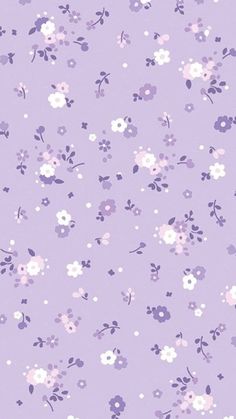 a purple background with white and pink flowers