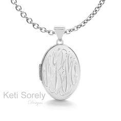 "Customize this beautiful photo locket with your initials for your lifetime memories. Engrave message, date or initials on the back for additional cost. Hand engraved, one of the kind charm necklace. Personalize it with initials, 2 photos and message on the back (optional). Metal options: * Sterling silver * Sterling silver with gold overlay (Yellow or Rose) Style: Locket Dimensions:3/4\", 0.9\" and 1.2\" (when closed) Chain size are optional from 14\" or 18\" Chain type: Rolo -----------LONGER Oval Locket, Gold Overlay, Rose Style, Photo Locket, Monogram Initials, Locket Necklace, Hand Engraving, Locket, Or Rose