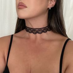 Take your choker to a whole new level with our Belle Lace Choker. This choker features intricately woven lace. Pair this choker with your outfit for a romantic look that only lace can bring. Color: White or Black About 15 in. at its longest