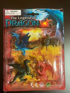 the legend of dragon action figures are on display