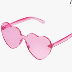 Brand New Never Worn Pink Heart Sunglasses Heart Shape Sunglasses, Transparent Heart, Novelty Glasses, Sunglasses Transparent, Shape Sunglasses, Pink Pouch, Heart Glasses, Rimless Glasses, Party Sunglasses