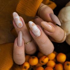 Sharing 50+ fall nails for the new season! All of these cute nail designs can easily be recreated at home or in the salon. See them now! Pumpkin Nail Art, Simple Fall Nails, Nude Nail, Fall Nail Art Designs, Pumpkin Nails, Cute Nails For Fall, Nude Nail Designs, Sweater Nails, Fall Acrylic Nails