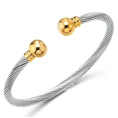 PRICES MAY VARY. Gold Silver Elastic Adjustable Stainless Steel Twisted Wire Cuff Bangle Bracelet for Men Women Metal: Stainless Steel Finishing: Polished Dimension: Circumference Adjustable from 17-22CM(6.69-8.66"); Weight: 18g Package: Jewelry Box with Brand Name COOLSTEELANDBEYOND Contains magnets. Please keep it out of the reach of children and pets! Prolonged wearing can form a hole in the body tissue. Do not put in your mouth/nose/ears/navel. Swallowed magmets can stick across intestinal c Package Jewelry, Wire Cuff, Twisted Bracelet, Body Tissues, Cuff Bangle Bracelet, Twisted Wire, Metal Bracelets, Cuff Bangles, Bangle Bracelet