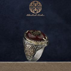 Men's epoxsi gemstone signet ring which will give you a head turning presence. This mystic, vintage style, engraved ring has a unique design for the polished, refined, and distinguished man. Perfect for casual and formal events, it will make your friends envious as you walk into the room full of confidence and pride. Looking for a unique, one of a kind GIFT FOR HIM, groomsman gift, father's day gift, teacher day gift? Look no further. This cool gemstone ring is the right answer and best gift for Compass Symbol, Marine Gifts, Teachers Day Gifts, Red Gemstones, Red Wedding, Engraved Rings, Signet Ring, Groomsman Gifts, Unique Engagement Rings