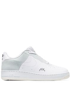 White leather x A-Cold-Wall Air Force 1 Low sneakers from Nike featuring contrasting panel detail, signature Swoosh logo detail, round toe, front lace-up fastening, branded heel counter, embroidered logo, perforated detailing, flat rubber sole and Release date: January 2019. These styles are supplied by a premium sneaker marketplace. Stocking only the most sought-after footwear, they source and curate some of the most hard to find sneakers from around the world. | Nike x A-Cold-Wall Air Force 1 Men Nike Shoes, A Cold Wall, Nike T, Streetwear Aesthetic, Swoosh Logo, Air Force 1 Low, Recycled Leather, Low Sneakers, British Design