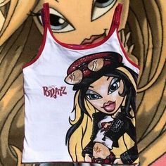 ✿ Sizing info can be found in the photos✿. Bratz Y2k, Aesthetic Emo, Crop Vest, Vest Crop Top, Gyaru Fashion, 2000s Aesthetic, Y2k Clothes, Cartoon Outfits, Cropped Vest