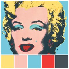 an image of marilyn monroe with color swatches to match the colors in her face