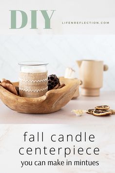 Embrace the cozy vibes of fall with my easy DIY craft project! Create a natural and aromatic Fall Candle Centerpiece for your Thanksgiving table in minutes.