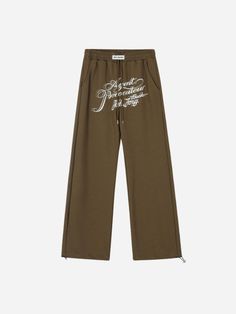 Step up your style game with our Fnacha letter print loose trousers! Made with high-quality cotton, these trousers feature a trendy letter pattern in apricot and brown. Perfect for the fashion-forward youth, these loose pants have a straight leg opening and a drawstring waist for the perfect fit. Available in sizes S-XL for adult men. Loose Trousers, Puffy Jacket, Loose Pants, Baseball Jacket, Short Shirts, Letter Patterns, Letter Print, Jeans Pants, Short Pants