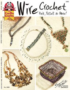 the cover of wire crochet magazine features various necklaces and bracelets with beads